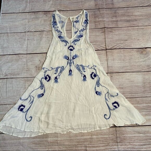 Free People White Adelaide Festival Slip Dress Size Xs - Picture 3 of 13